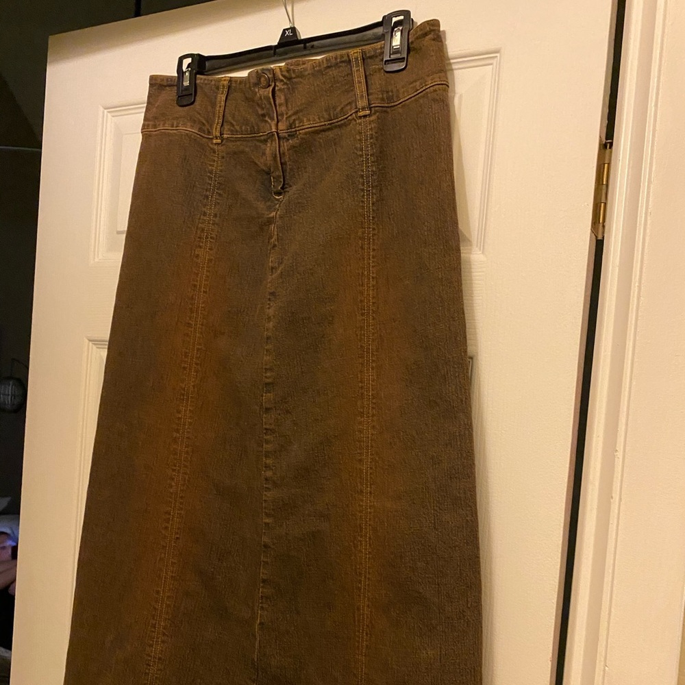 Retro STReTCHy style denim maxi skirt😇
